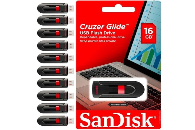 SanDisk 16GB USB 3.0 Flash Drive Memory Stick Thumb Drive Wholesale Lot 10 Pack