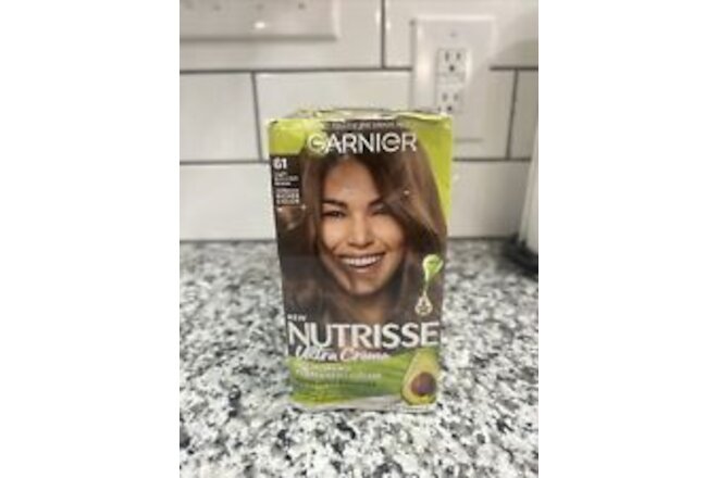 Garnier Nutrisse 61 Light Ash Brown Nourishing Hair Color Creme - Lot of 3 Boxes