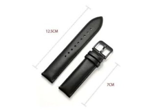Genuine Leather Watch Band Strap For Samsung Gear S2Classic R732/R735 Black 20MM