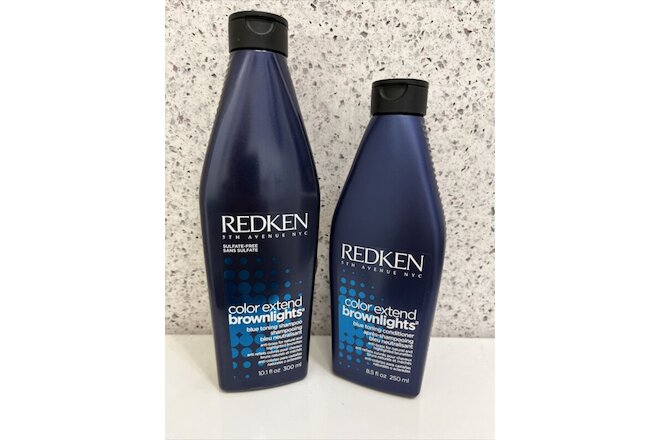 Redken Color Extend Brownlights Blue Toning Shampoo 10.1oz & Conditioner 8.5oz