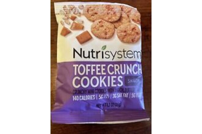💕10 FRESH Nutrisystem Toffee Crunch Cookies SNACK Best By:  August 2024