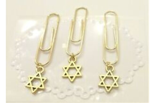 3 Star Of David Jewish Star Bookmarks Page Finder  Judaica Gift