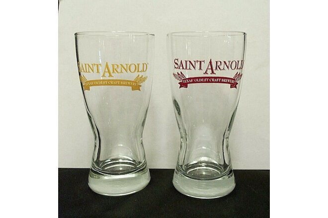 Saint Arnold Brewing Beer Glasses Texas' Oldest Craft Brewery lot / 2 Glasses