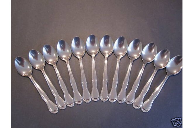 US SELLER  12 ELEGANCE DEMITASSE SPOONS 4" NEW 18/0 STAINLESS FREE SHIP US ONLY