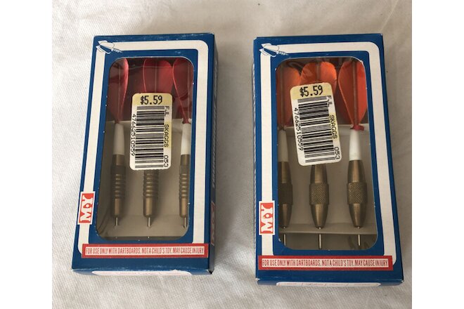 Vintage M Y Tournament Darts ~  2 sets OF 3 in original boxes ~ Free Shipping