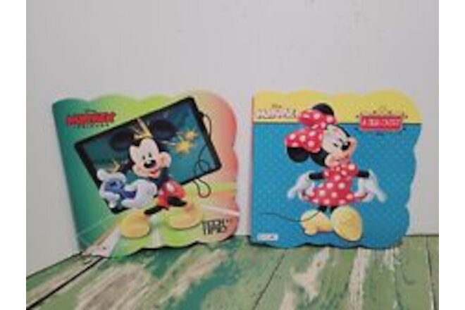 Set of 2 Disney Board Books Mickey Tech Time! & Minnie A New Outfit New