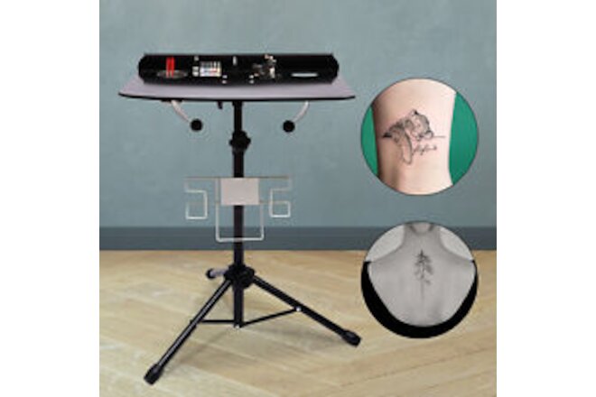 Mobile Tattoo Work Station Arm Rest Stand Desk Table Workbench Tray Portable USA