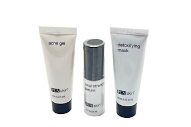 PCA Skin Acne Gel, Total Strength Serum + Detoxifying Mask Minis Set
