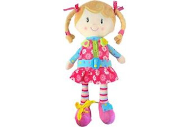 Snuggle Stuffs Sugar Snap Plush Learn to Dress Doll for Toddlers - 15" - Doll
