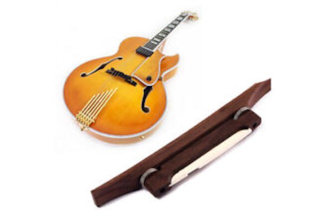 Luthier Rosewood Bridge with Bone Saddle for Archtop Jazz Guitar Mandolin Parts