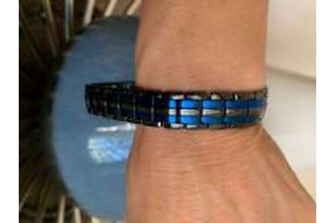 Blue Magnetic Bracelet Men Women Restore Balance Energy Power Joy Christmas Gift