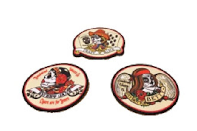 NEW SET OF 3 DEADWOOD TOBACCO PATCHES - SWEET JANE/FAT BOTTOM BETTY/CRAZY ALICE