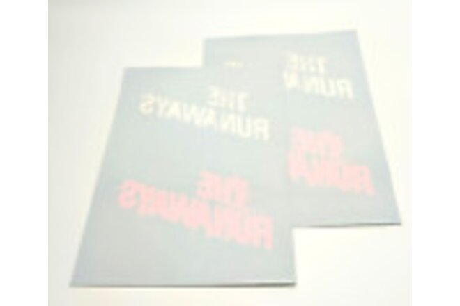 The Runaways 2010 Movie Promo Window Cling Sticker Joan Jett Fanning Stewart NEW