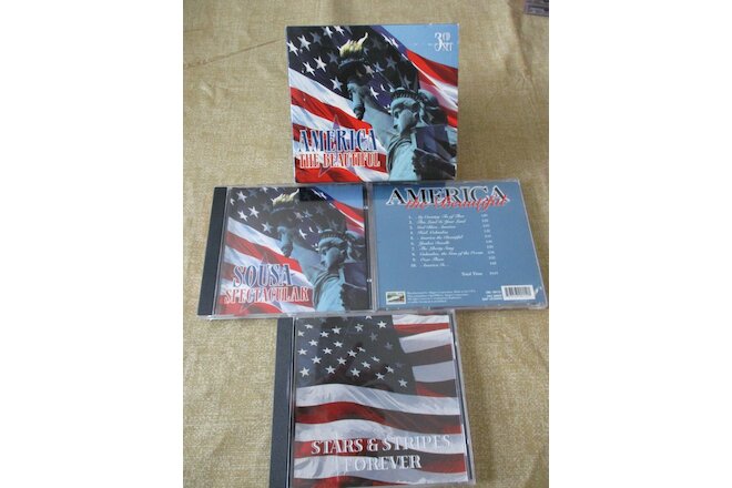 3 CD SET "AMERICA THE BEAUTIFUL" JOHN PHILLIPS SOUSA & VARIOUS ARTISTS FREE SHIP
