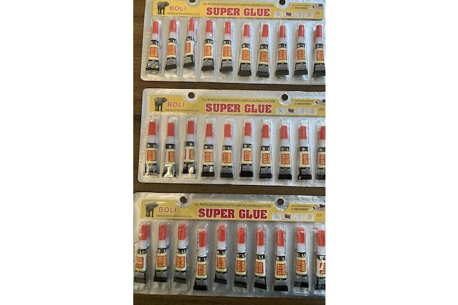 30 Super Glue Crazy Cyanoacrylate Adhesive All purpose Precision tip Tubes