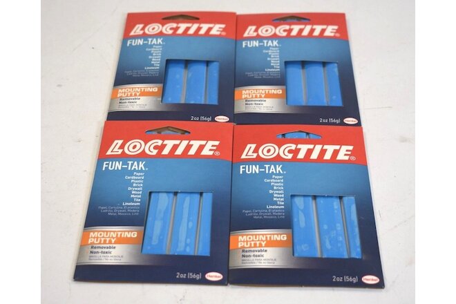 Loctite Fun-Tak Mounting Putty Adhesive Reusable Non-toxic Blue Pack of 4