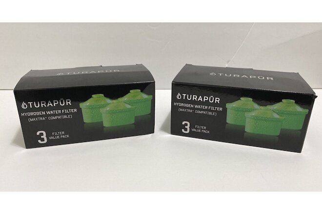 Turapur Hydrogen Water Filters 2 Packs of 3