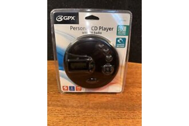 GPX Portable CD Player Anti-Skip Protection FM Radio and Stereo Ear Buds PC332B