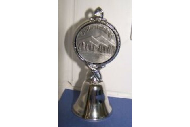 NIB Colorado Medallion Top 3.75" Pewter Souvenir Bell
