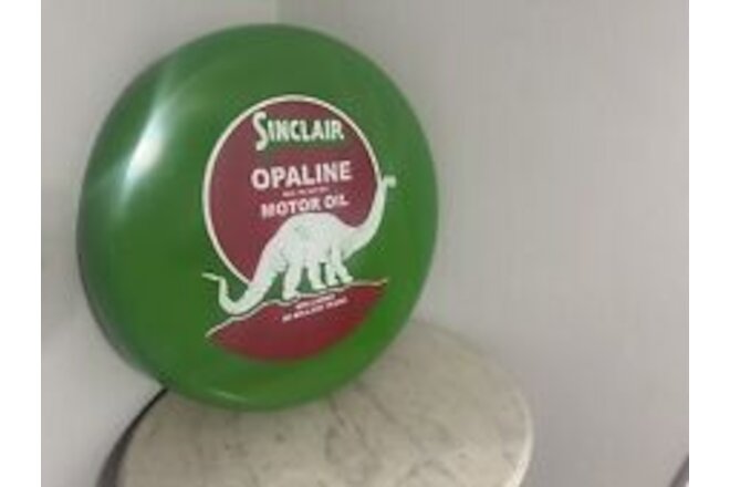 Sinclair Opaline Motor Oil Round Button Sign 24" Dinosaur