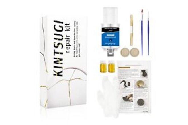 Kintsugi Repair Kit Gold, Japanese Kintsugi Kit to Improve Your Ceramic, Repa...