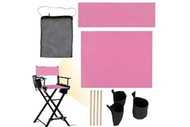 Pink Canvas Replacement Kit for Makeup Artist Chair (No Chair), 5-in-1
