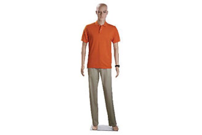 Male Caucasian Complexion Plastic Mannequin - Height 6' 2½" - With Base