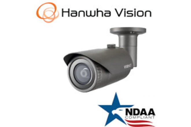 Hanwha Techwin QNO-7022R 4MP POE Vandal IR Bullet IP Security Camera 4mm Lens