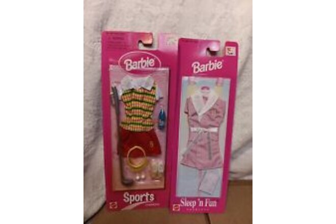 Vintage 1998 Barbie Sports Fashions Clothing Golf Outfit Dress Shoes RARE +Sleep