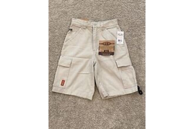 Vintage OTB One Tough Brand Cargo Shorts Boys Kids Size 12 Beige (17-14)