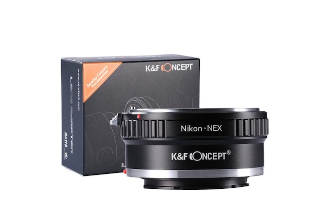 K&F Concept Adapter for Nikon AI AIS F Lens to Sony E-Mount Camera a7R2 A7M3 A7S