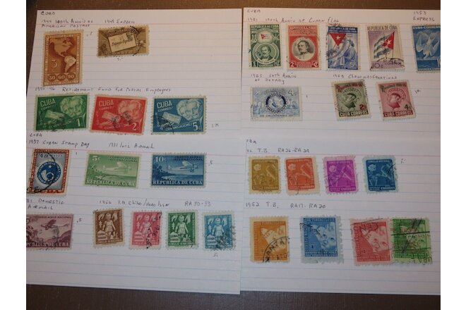 Postage Stamps - Caribbean Nation, 37-piece Stamp Collection