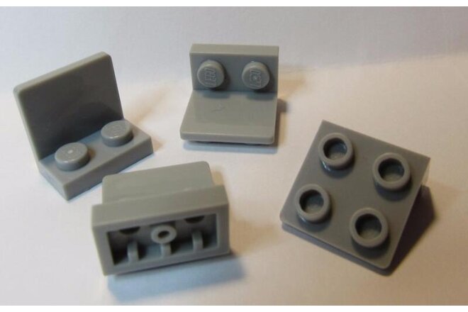 99207 LEGO Parts~(4) Bracket 1 x 2 - 2 x 2 Inverted  LT BL GRAY
