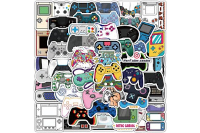 50 Pcs Retro Gamepad Stickers Game Controller Decals for Water Bottle Hydro Flas