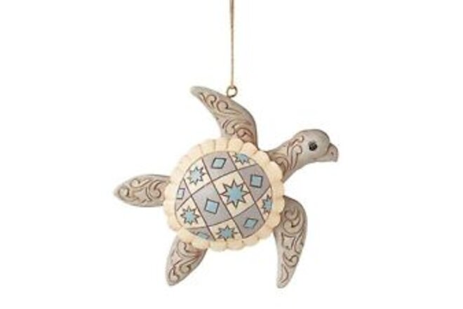 Jim Shore Heartwood Creek Coastal Sea Turtle Hanging Ornament, 1.1 Inch, Mult...