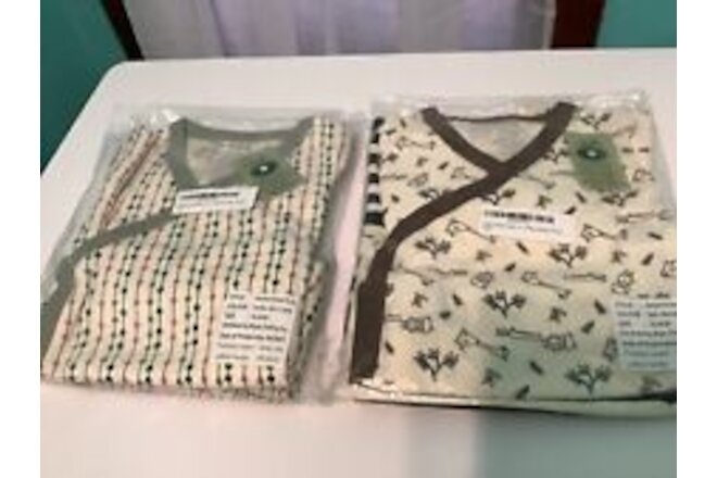 Lot of 2 Two-Packs Maple Clothing 18-24 Months Kimono Snap Long Sleeve Shirts