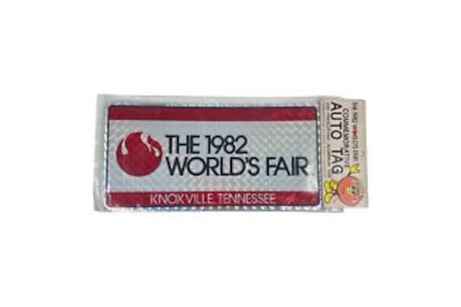 Vintage 1982 The World's Fair License Plate Tag Knoxville Tennessee Brand New