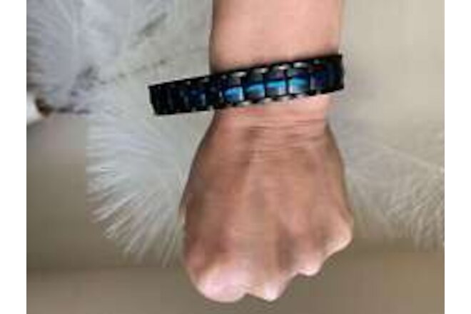 Blue Magnetic Bracelet Men Women Restore Balance Energy Power Joy Christmas Gift