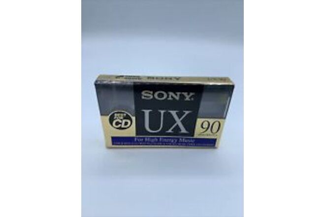 Sony UX 90 Type II High energy Bias Blank Audio Cassette Tape - New Sealed