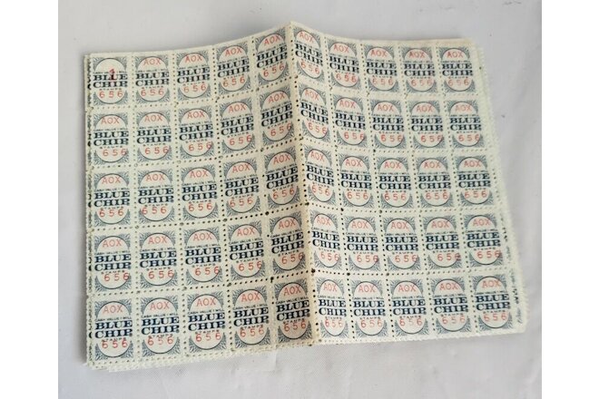 Blue Chip Trading Stamps 5 Sheets of 50 singles stamps (total 250)never used, j3