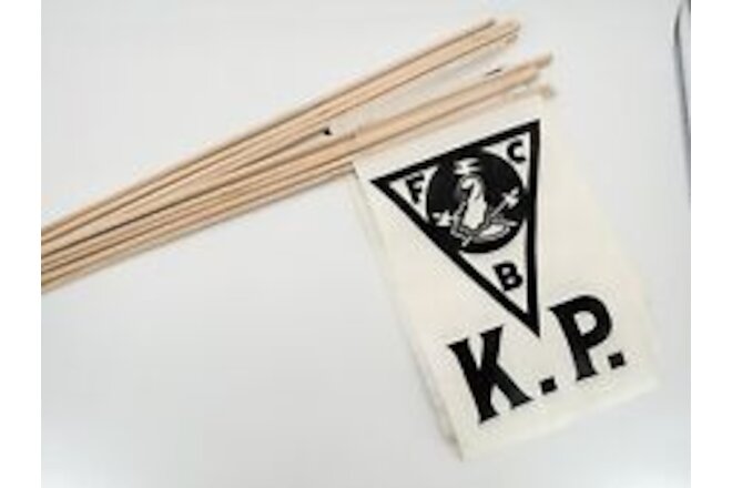 NOS Vintage LOT of 10 Knights of Pythias F. C. B  Funeral Memoriam Flags