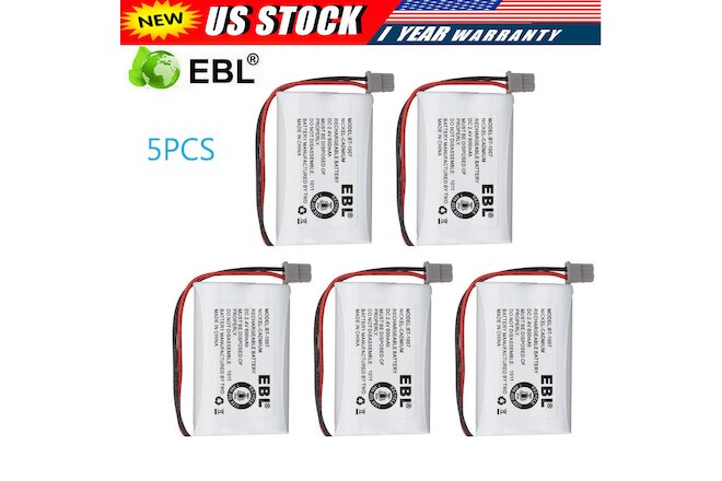 5x BT-1007 Cordless Phone Rechargeable Battery For Uniden BT-1015 BBTY0651101