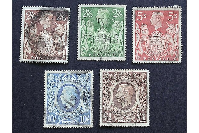 Great Britain  1939  5 Used Stamps