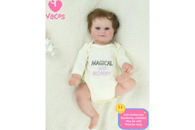 VACOS 20" Real Life Reborn Baby Dolls Vinyl Silicone Realistic Newborn Girl Doll