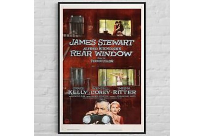 ALFRED HITCHCOCK "Rear Window" 1954 James Stewart One-Sheet Film Poster, 27"x41"