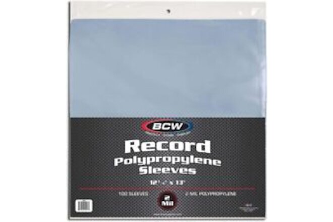 BCW 33 RPM Record Sleeves - 100 ct | Polypropylene Vinyl Outer...
