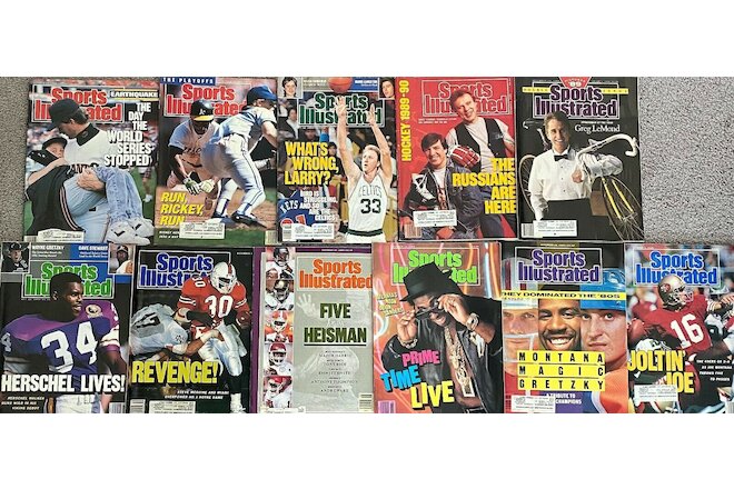 Sports Illustrated Oct. - Dec. 1989 LOT 11 Vintage Issues (sold as LOT or solo)