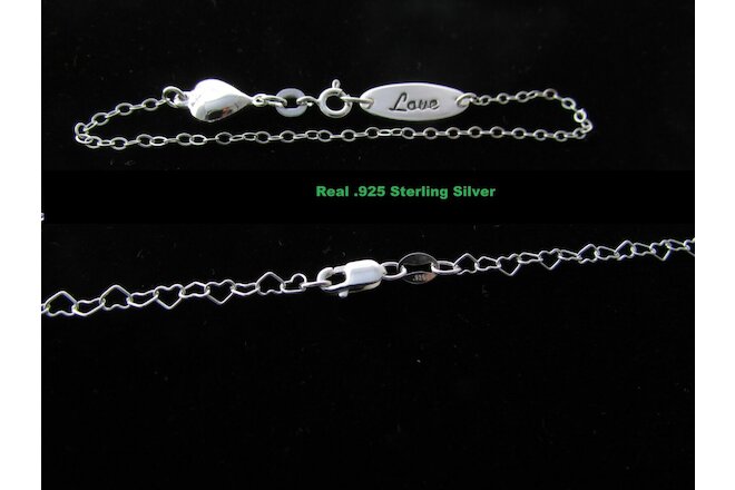 Real silver baby kids bracelets SOLID 925 STERLING SILVER BRACELET LOT OF 2