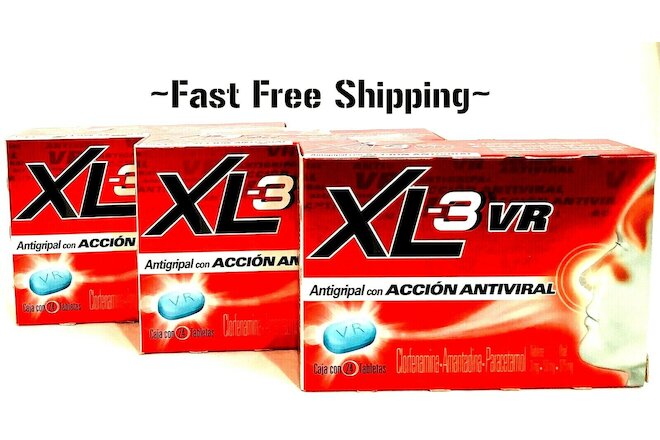 XL-3 VR Cold & Cough Medicine Antigripal Antiviral 24 Caps ~ Exp Oct 23 ~