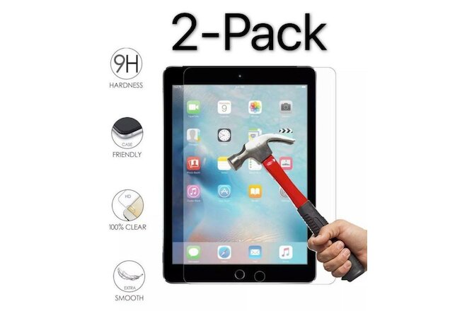 [2-Pack]Tempered GLASS Screen Protector for Apple iPad 9th Generation 2021 10.2